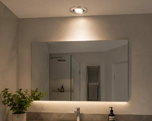LED Inbouwspot, Rond, 5W/8W, 4CCT, 2700K/3000K/4000K/6500K, IP54 front, Dimbaar, Satijn nikkel
