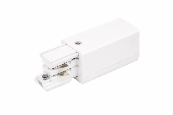 3-fase spanningsrail voedingsconnector, Rechts, Wit
