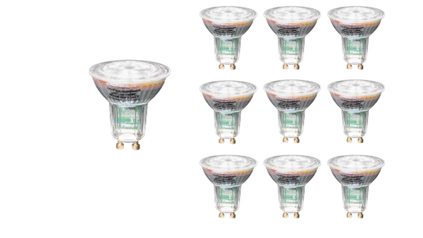 Dimbare GU10 LED Spot Set, 5.5W, 2700K, IP20, 10 stuks