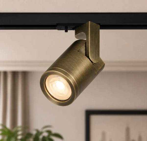 1-Fase LED Railspot, GU10, IP20, Ø60x90 mm, Antiek Brons