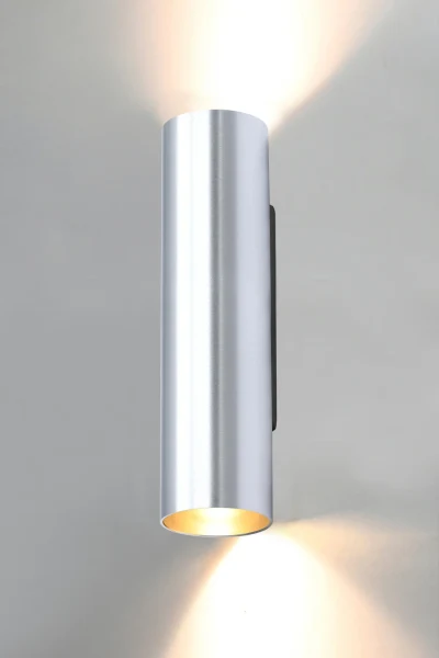 Wandlamp BIGO, GU10, IP20, Ø65x255 mm, Geborsteld Aluminium