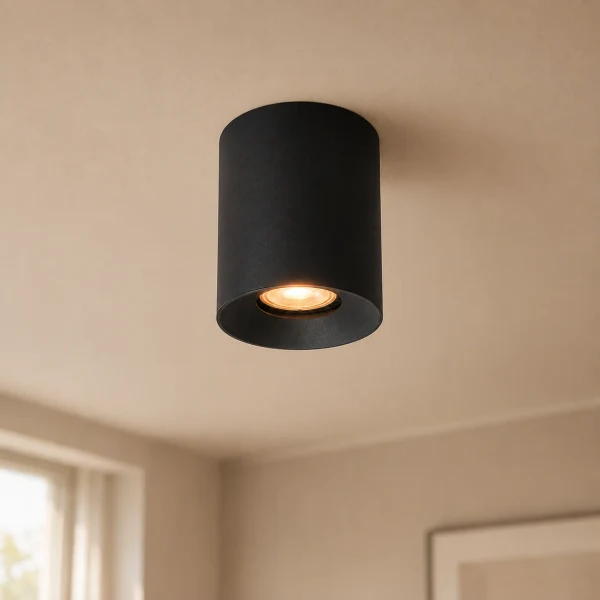Plafondspot FACE, Rond, GU10, IP20, Zwart