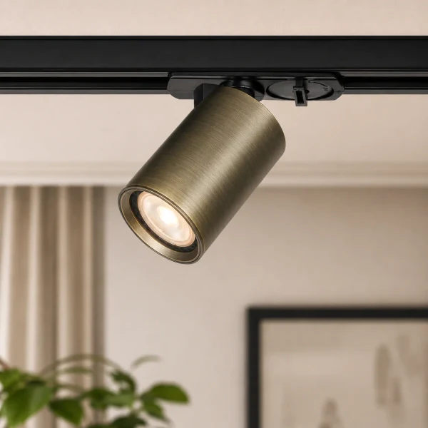 1-Fase LED Railspot NOVA, GU10, IP20, Ø56 x 85 mm, Antiek Brons