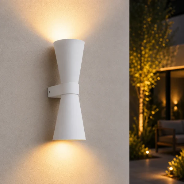 Wandlamp VACE, GU10, IP20, Ø90 x 270 mm, Wit