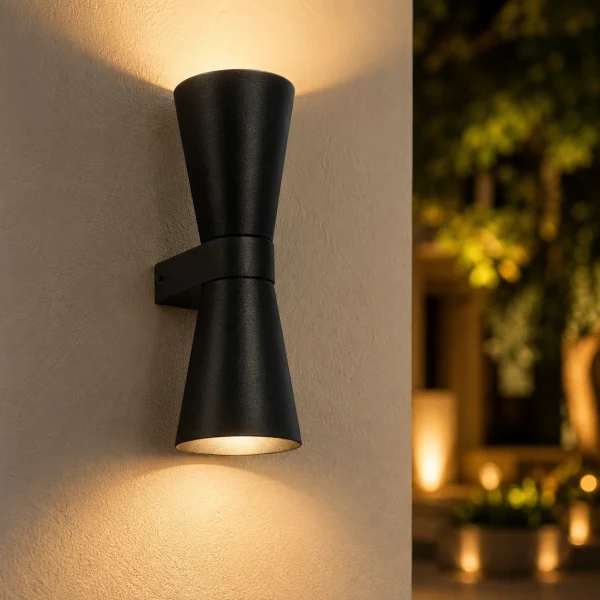 Wandlamp VACE, GU10, IP20, Ø90 x 270 mm, Zwart