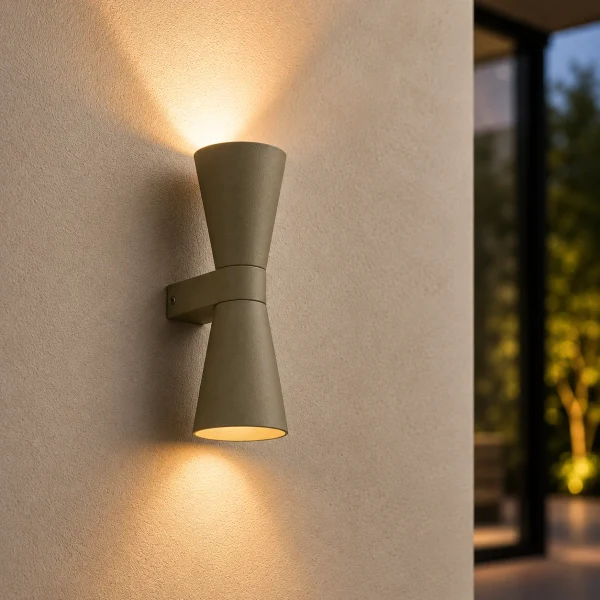 Wandlamp VACE, GU10, IP20, Ø90 x 270 mm, Khaki