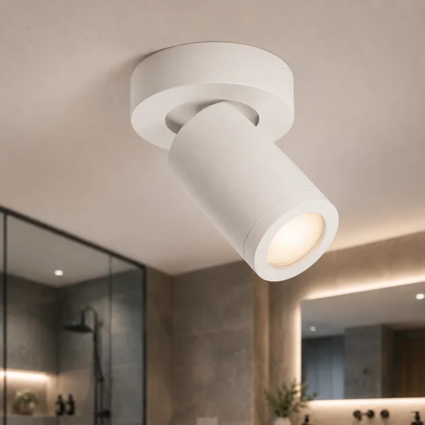 Opbouwspot NOVA IP, GU10, IP44, Wit