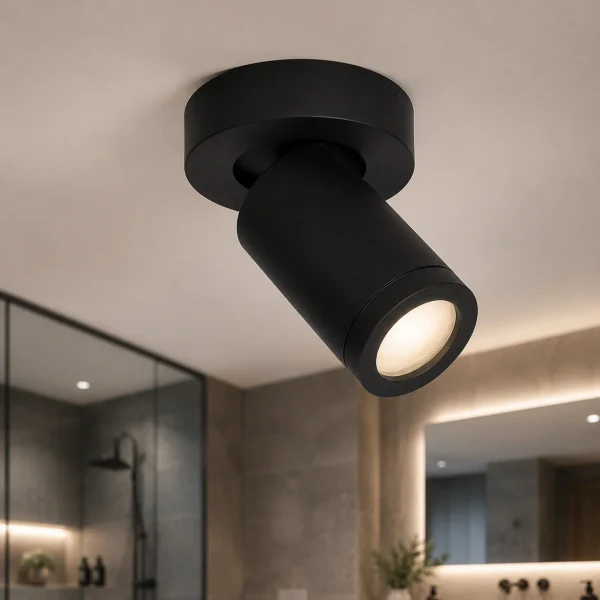 Opbouwspot NOVA IP, GU10, IP44, Zwart