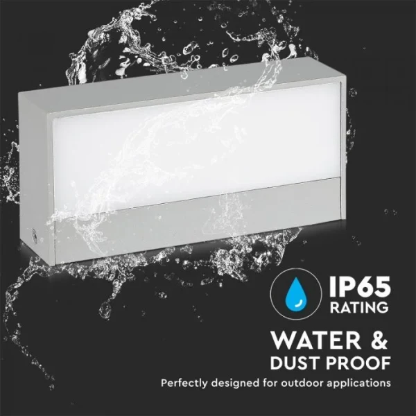 LED Buitenverlichting, 12W, 6400K Koud Wit, Grijs