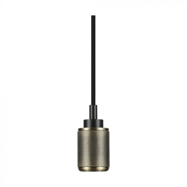 Aluminium Lampfitting met Stoffen Draad, 1m, Brons