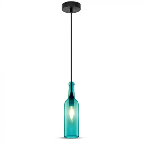 Fles Hanglamp, E14, Blauw