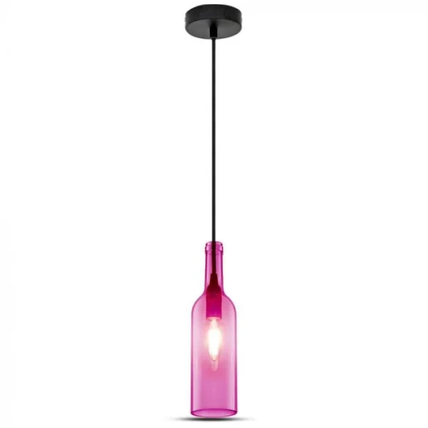 Fles Hanglamp, E14, Rosé