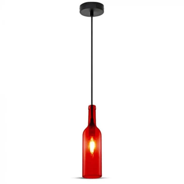 Fles Hanglamp, E14, Rood