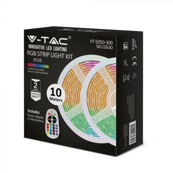 LED Strip Kit, 4W/m, IP65, 5 meter, EU Plug