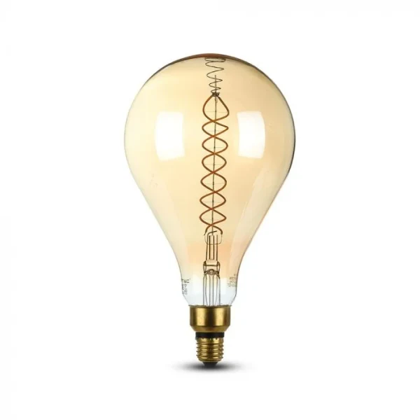LED Filament Lamp A165, 8W, 2000K Warm Amber, E27, Dimbaar, 500 lumen